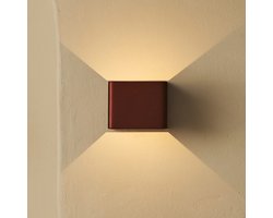 Tavellio – Wandlamp Tess Bronze – Draadloos & Oplaadbaar – Dimbaar & Kleurinstelbaar 20 Licht Kleuren (2700K-6500K) – Bewegingssensor, Afstandsbediening & Montage – USB – LED Wandlamp – Trapverlichting – Nachtlamp – Tot wel 120 branduren – L11xH11 cm