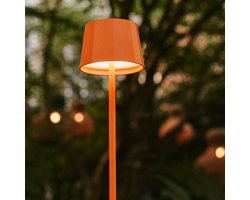 Tavellio Wouter Oplaadbare Tafellamp – H38 – USB-C – Tot 120 uur – Oranje Bloesem