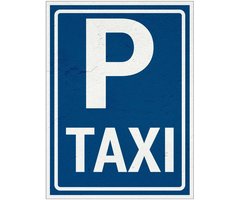 Taxi parkeerplaats bord - E5 - Sign Again materiaal - 20 x 15 cm