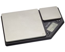 Taylor Pro Digitale Voedselweegschaal Met Dubbele Basis In Geschenkverpakking - Kunststof / Roestvrij Staal Zwart / Zilver