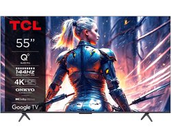 TCL 55C71B 55 | Ultra HD 4K QLED Smart TV | Google TV + Wifi | Dolby Vision & HDR10 | Quantum Dot Technologie + Slim Design | 120Hz