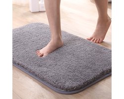 TDR-60x90cm Pluche Vloermat-kamermat-Tapijt-Antislip- Donkergrijs