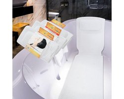 TDR-Antislip Badmat met badkussen- wit 36*125cm