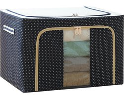 TDR -opbergtas met deksel -  Oxford Stof-  Opvouwbaar-Stofdicht en vochtbestendig-72 liter 50 * 40 * 36CM-Marineblauw