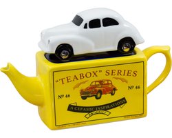 Tea Pottery Teapot Matchbox Morris Minor Cream one cup Handmade in het V.K.