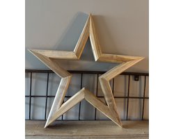 Teak houten Ster | Kerstster | Star | Kerst | Kerstmis | Woonaccessoire - Woonaccessoires - Luxe - Sfeer - Christmas - Decoratief - Deco - Interieur - Landelijk - Industrieel - Chique - Naturel - Kerstkrans - Sfeervol - Kerstmis Decoratie