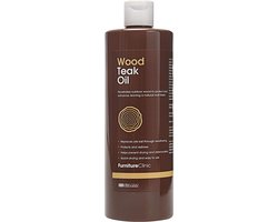 Teak Olie 500ml - Furniture Clinic - Teak Hout Versterken & Beschermen - UV Bescherming - Herstelt hout en voorkomt uitdrogen en aantasting - Sneldrogend - Natuurlijke matte afwerking - Wood Teak Oil 500ml
