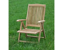 Teak Standenstoel 6 Standen Verstelbare Tuinstoel AB Grade Teakhout FSC