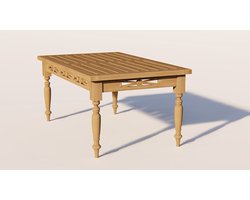 Teakea - Batavia salontafel teak 100 x 50 cm - houtsnijwerk