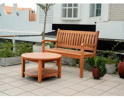 Teakea - Beaufort Teakhouten Tuinbank 120 cm - 2-Persoons Houten Bank - Duurzaam Massief Teak