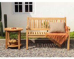 Teakea Beaufort Tuinbank - 130 cm - Massief Teakhout - Luxe 2-Persoons Bank - RVS Bouten Montage - FSC Teak