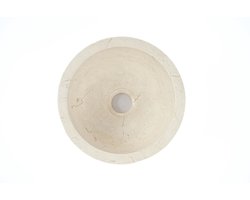 Teakea - Blanco Mini Waskom van Wit Marmer 25x12 cm - Kleine Opbouw Fontein Waskom voor Toilet