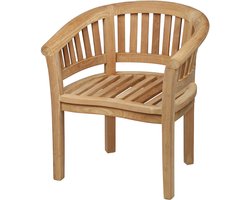 Teakea - Peanut Teak Tuinstoel 45x52,5x86 cm - Massief Teakhout - Slank & Stapelbaar Design