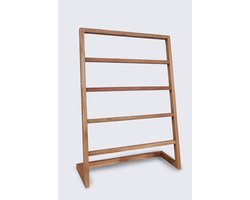 Teakea - Teak Handdoekenrek 50x35x110 cm - Massief Teakhout - Stijlvol Houten Badkamerrek