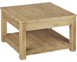 Teakea Teak salontafel - Lade en onderblad - Vierkant - 50x50x45 cm