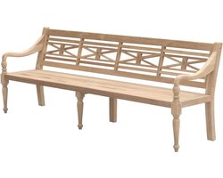 Teakea - Teak Stationsbank 200 cm - Gerecycled Eco-Teakhout - Duurzame Buitenbank