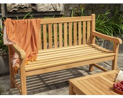 Teakea - Teak Tuinbank 130 cm - 2-Persoons Houten Bank - Duurzaam Teakhout voor Tuin of Terras