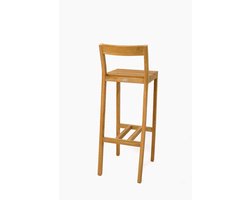 Teakea - Teakhouten Barkruk Barista - Massief Teak - Hoge Houten Kruk voor Keuken of Bar