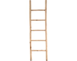 Teakea - Teakhouten decoratie ladder | Naturel Eiken-Look| 50x5x175