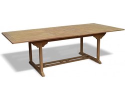 Teakea - Teakhouten Uitschuifbare Tuintafel 150–200x100x75 cm - Rechthoekige Tafel van Massief Teak