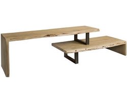 Teakea - Urbania 2 Lagen TV Meubel Acacia | 140x40x47 - 110x52x24 | Top 4