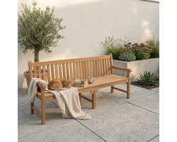 Teakea - Windsor Teakhouten Tuinbank 200 cm - 4-Persoons Luxe Buitenbank van Massief Teak
