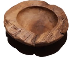 Teakhouten decoratie fruitschaal - 30 cm. - Timberstyle