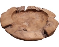 Teakhouten decoratie fruitschaal - 50 cm. - Timberstyle