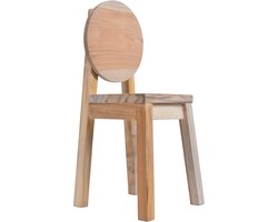 Teakhouten stoeltje "Canberra" naturel - voor plant en decoratie - 22x20xH43 cm
