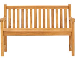 Teakhouten Tuinbank 150cm - 150 cm - 3-Persoons / 3-Zits - Natuurlijke teakhouten tuinbank - zitbank - Tuinbank met Rug en Armleuning - Tuinbank voor buiten Klassiek Houten Tuinbank - Teak Bench 150cm - 3 zits Tuin Bank - Traditionele tuinbank 150 cm
