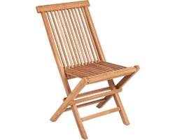 Teakhouten Tuinstoel – 47x83x64 cm – Massief Teak Houten Stoel met Armleuningen – Luxe Weerbestendige Outdoor Stoel voor Tuin, Terras en Balkon – Naturel – Bella