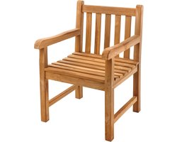 Teakhouten Tuinstoel – 60x64x92 cm - 60x64x92 cm - Naturel - 60x64x92 cm – Massief Teak - Medahomestore