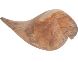 Teakhouten Vogel Beeldje – Handgemaakt Houten Vogelbeeldje uit Indonesië – Decoratieve Woonaccessoire