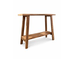 TeakOne - Santorini Console - Teak - Rustieke Houten Sidetable – Haltafel & Woonkamer Tafel