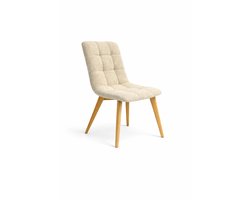 TeakOne - Set Van 2 - Javea lux - houten poten - Champagne Beige - Comfortabele stoel voor eetkamer of keuken