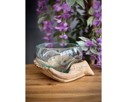 Teakwortel hand met vaas - decoratie - voor binnen - vaas - hout - landelijk - industrieel - geschenk - cadeau - voor hem - voor haar - Valentijn - Nieuwjaar - Kerst - Verjaardag Moederdag - Vaderdag