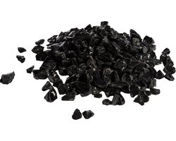 Teamson Home 4 kg Lavastenen voor Gas Vuurkorven en Gas Haarden - Gehard Vuur Glas - Zwart