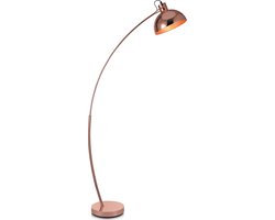 Teamson Home Arco Booglamp Vloerlamp - Roos Goud Afwerking - Minimalistisch & Modern Ontwerp