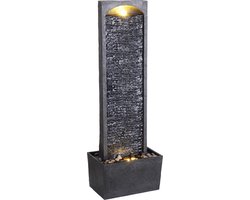 Teamson Home Hoog Buiten Tuin Water Fontein Met Lichten - Waterornament - Waterval Ontwerp - Tuindecoratie - Met Pomp - 34 x 22 x 98 (cm)