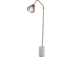Teamson Home Rustica Vloerlamp - Rustiek/Beton - Minimalistisch en Modern Ontwerp - 156 cm hoog