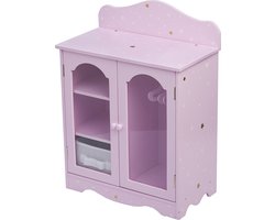 Teamson Kids Garderobe met 3 Hangers Voor 18" Poppen - Accessoires Voor Poppen - Kinderspeelgoed - Purper