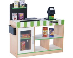 Teamson Kids Kassier - Kinderspeelgoed - Rollenspel Speelgoed - Groen/Hout