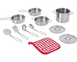 Teamson Kids Speelkeuken Accessories - Roestvrij Staal - 11 Stuks - Kinderspeelgoed