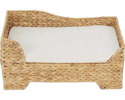Teamson Pets Bed/Mand Voor Katten - Zeegras Geweven - Verwijderbaar Wasbaar Kussen