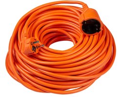 Technik Verlengsnoer 30 meter - H05VV-F3 - 3x1.5mm² - Geaard - IP44 - Oranje