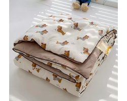 Teckel - deken - sprei - zomersprei - quilt - plaid - teckelprint - hond - 150x200cm