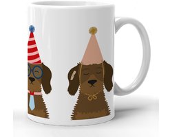 Teckel Frits mok | Koffiemok | Beker 'Party!' | Mevrouw Emmer