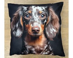 Teckel sierkussen 45x45 cm