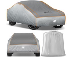 tectake® Autohoes - Autozeil voor Buiten - Hagelbescherming - Waterdicht Deken met 3 Verstelbare Spanbanden - Ademend - Auto Beschermhoes met Opbergtas - Compatibel met vele modellen - Afmeting (LxBxH) 533x 178x 120 cm - Extra Large