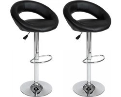 tectake® Barkruk - Voetensteun, Traploos in Hoogte Verstelbaar - Diverse Modellen - (2x Christian | Nr. 401560)